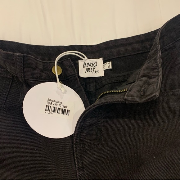 PRINCESS POLLY - High-Waisted Lose-Fit Denim Jean Shorts - Women’s 6 - Picture 2 of 7